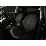 Накидки для Genesis G70 (2017-2023) / Дженезис Г70 на передние сиденья Maximal XX4, Флис, Черный - изображение