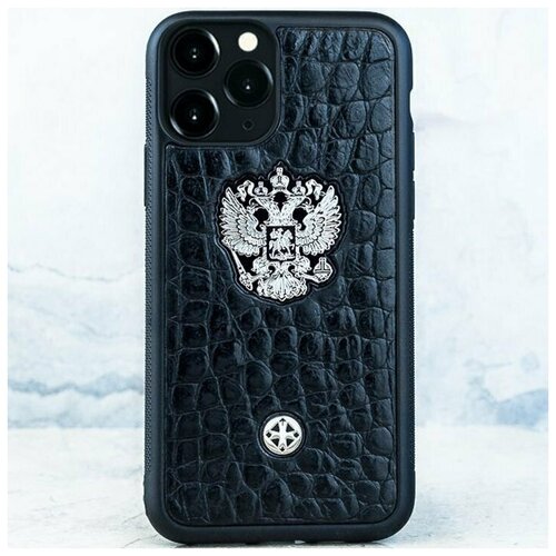 Чехол iPhone 14 - Premium Euphoria Герб РФ MiniCroc Leather чехол iphone 13 pro premium euphoria герб рф croc leather