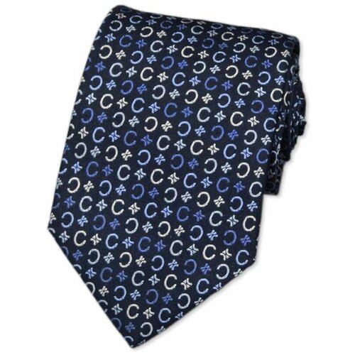 Синий галстук с логотипами из новой коллекции Celine 835002