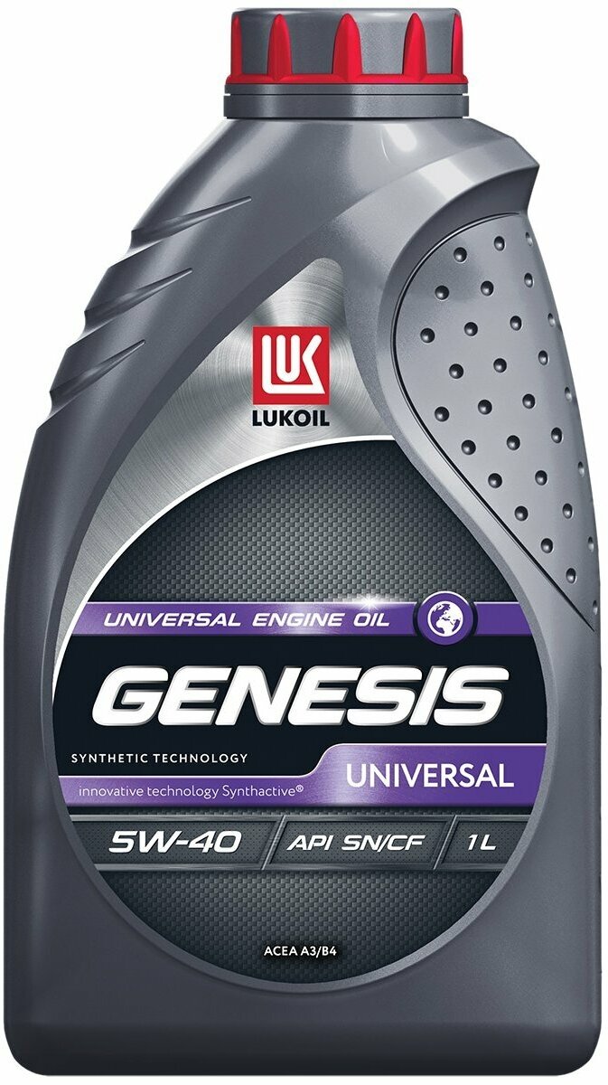 Полусинтетическое моторное масло ЛУКОЙЛ Genesis Universal 5W-40, 1 л, 1 шт.