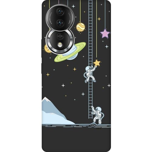 Матовый Soft Touch силиконовый чехол на Honor 80 / Хонор 80 с 3D принтом Ladder into Space черный матовый soft touch силиконовый чехол на honor 80 хонор 80 с 3d принтом space w черный