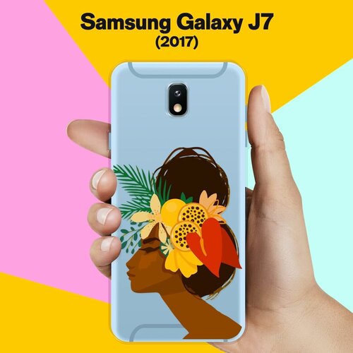 Силиконовый чехол на Samsung Galaxy J7 (2017) Девушка / для Самсунг Галакси Джей 7 2017 силиконовый чехол на samsung galaxy j7 2017 билет для самсунг галакси джей 7 2017