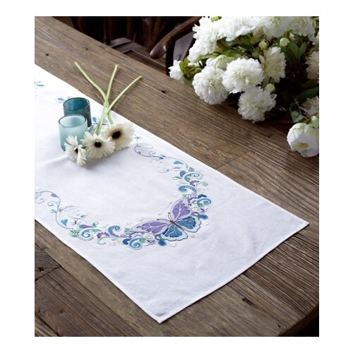 фото Дорожка великолепная бабочка набор для вышивания vervaco