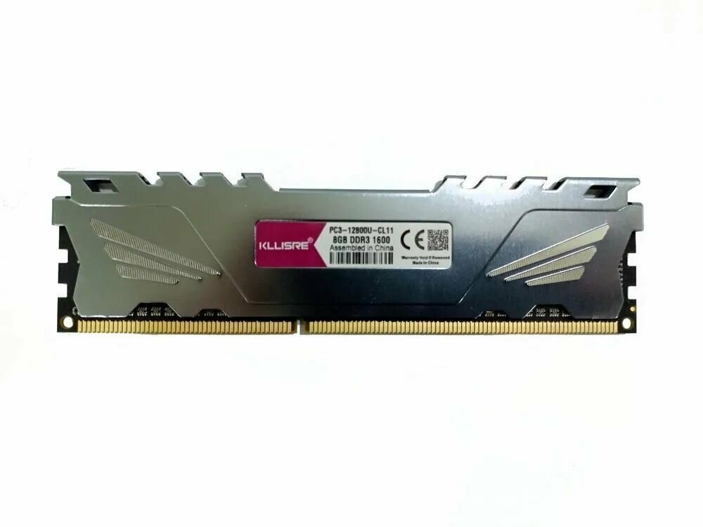 Оперативная память Kllisre DDR3 8GB 1600 MHz для ПК с радиатором игровая