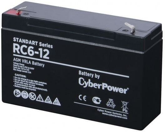 CyberPower Аккумуляторная батарея SS RС 6-12 / 6 В 12 Ач