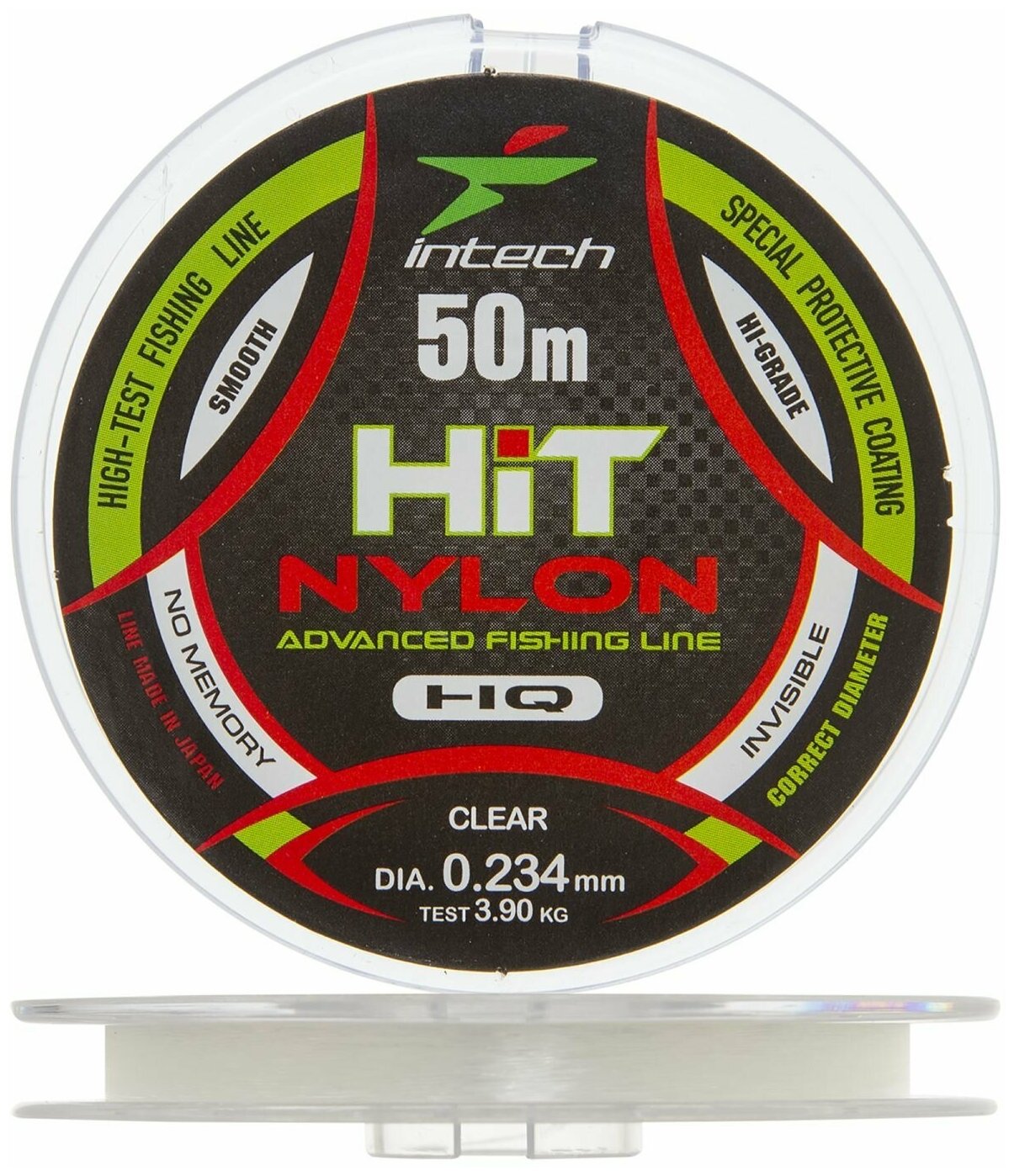 Леска монофильная для рыбалки Intech Hit Nylon 0,234мм 50м (clear)