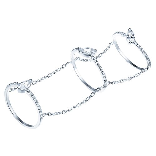 фото Element47 кольцо из серебра 925 пробы с кубическим цирконием rr11472_002_wg, размер 17.25