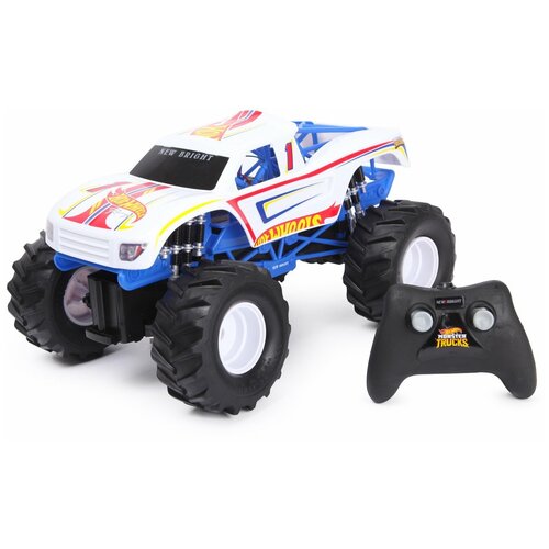 Машина Hot Wheels РУ 1:15 Monster Truck Racing 1 Белый 61550U настольная игра лев hot wheels опасные повороты