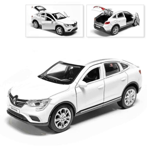 Машинка коллекционная Renault Arkana, инерционная, металлическая, белый, Технопарк, 12 см