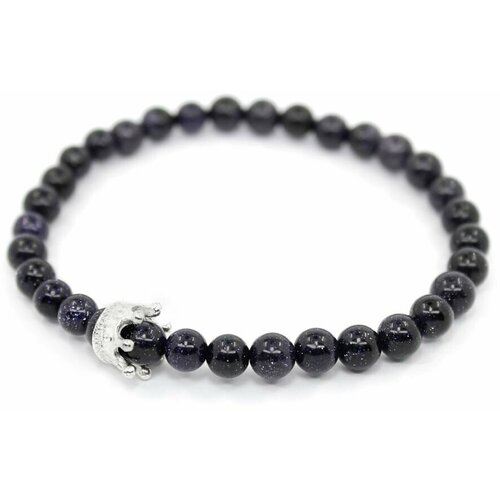 фото Handinsilver ( посеребриручку ) браслет из синего авантюрина 6мм с короной