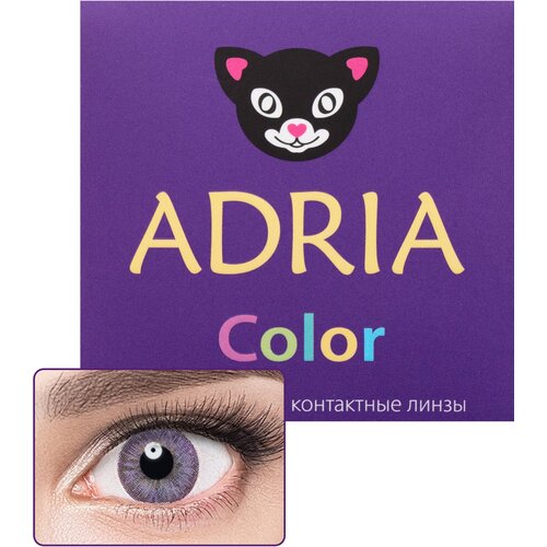 Купить Контактные линзы ADRIA Color 2 tone, 2 шт., R 8, 6, D 0, turquoise, голубой/turquoise, полимакон
