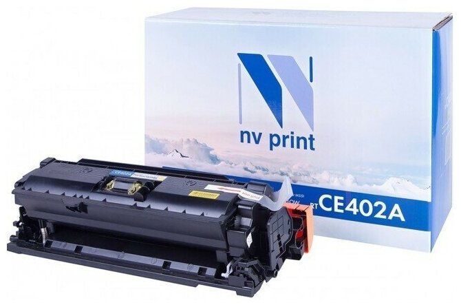 Картридж NV Print CE402A Желтый для принтеров HP LaserJet Color M551n/ M551xh/ M551dn/ M570dn/ M570dw/ M575dn/ M575f/ M575c, 6000 страниц