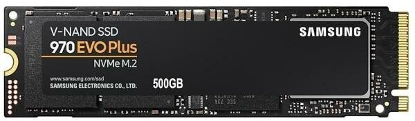 Твердотельный накопитель SSD M.2 500 Gb Samsung 970 EVO Plus Read 3500Mb/s Write 3200Mb/s 3D MLC (MZ-V7S500BW)