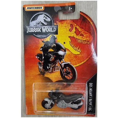 фото Игрушечный мотоцикл cagiva canyon 500 1998 jurassic world matchbox