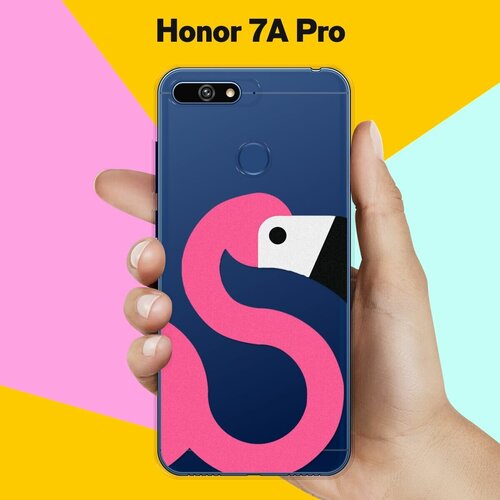Силиконовый чехол Фламинго на Honor 7A Pro