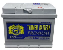Автомобильный аккумулятор TYUMEN BATTERY PREMIUM 6СТ-64L 620А о.п.