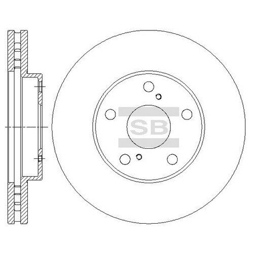 Диск тормозной TOYOTA AVENSIS 01-/CAMRY 91-01/PREVIA 00- передний вент. D=275мм. SD4042