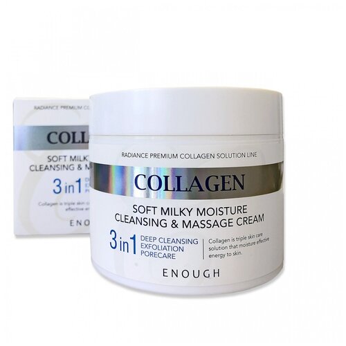 Enough Крем массажный с коллагеном - Collagen 3In1 cleansing massage cream, 300г