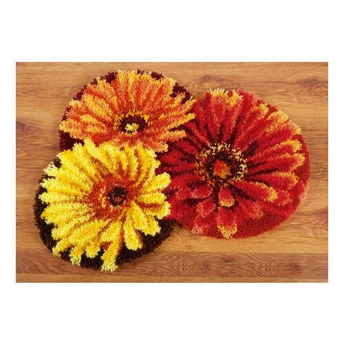 фото Коврик герберы набор ковровой техники vervaco