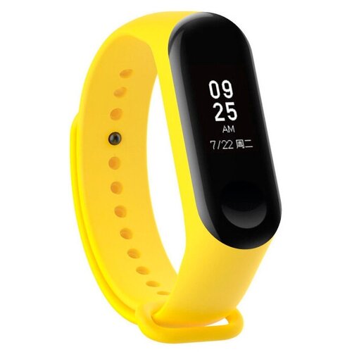 Ремешок Gurdini силиконовый для фитнес браслета Xiaomi Mi Band 3/Mi Band 4,908138, желтый