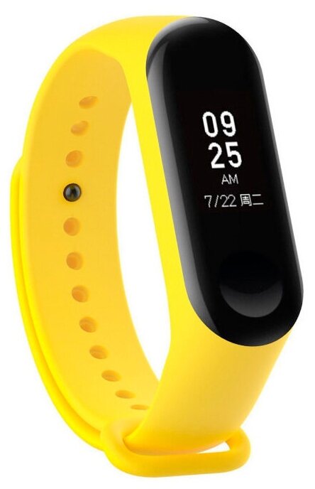 Ремешок Gurdini силиконовый для фитнес браслета Xiaomi Mi Band 3/Mi Band 4,908138, желтый