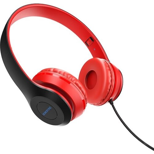 Наушники Borofone BO5 Star sound накладные микрофон Jack 35 мм кабель 12 м красные 1шт 46000₽