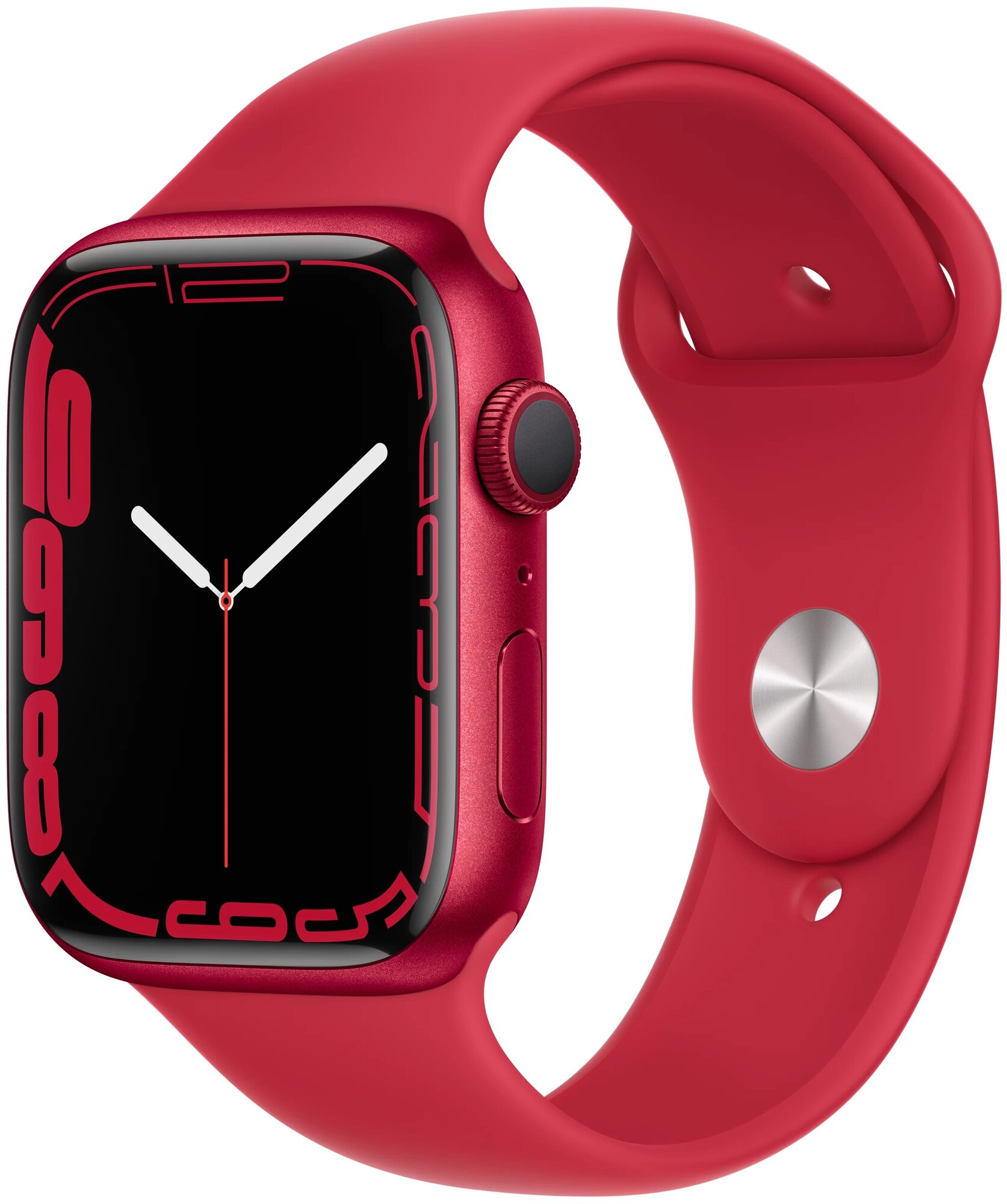 Apple Watch Series 7 Global, 45 мм, корпус из алюминия красного цвета, спортивный ремешок (PRODUCT)RED (MKN93)