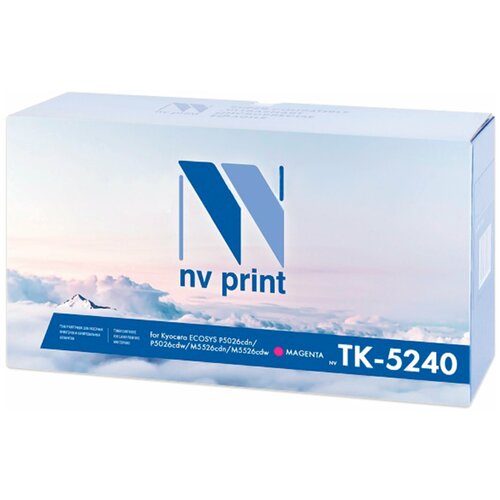 Тонер-картридж NV PRINT (NV-TK-5240M) для KYOCERA ECOSYS P5026cdn/w/M5526cdn пурпурный, 1 шт картридж nv print tk 440 для kyocera 15000 стр черный