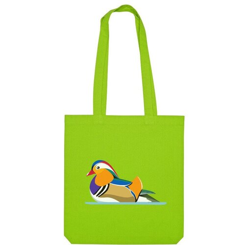printio сумка утка мандаринка Сумка шоппер Us Basic, зеленый