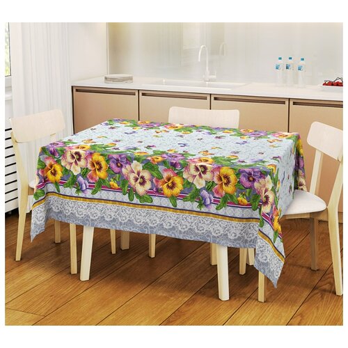 фото Скатерть из рогожки кармелита 180х145 текс-дизайн