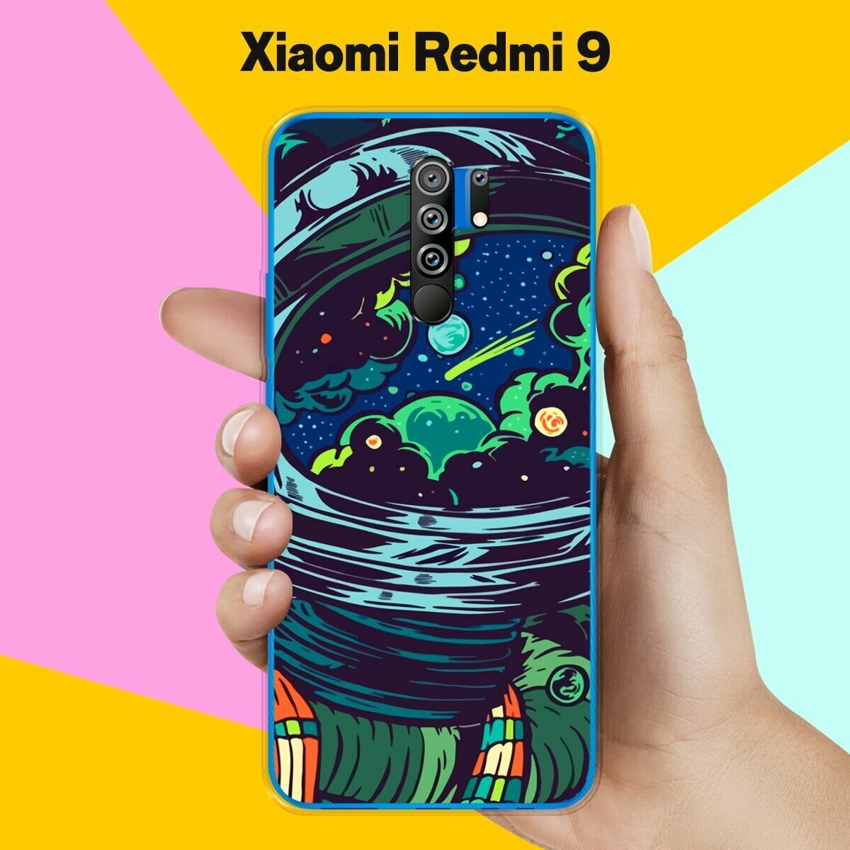 Силиконовый чехол на Xiaomi Redmi 9 Астронавт 60 / для Сяоми Редми 9