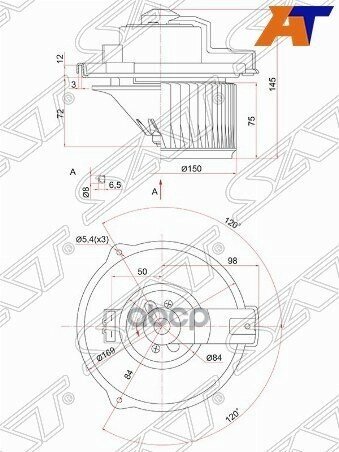 Мотор Отопителя Салона Mitsubishi Pajero 99-06 / Toyota Camry (Xv20, Xv30) 96-06 / Harrier (Xu30) 03- Sat арт. ST-87103-33040