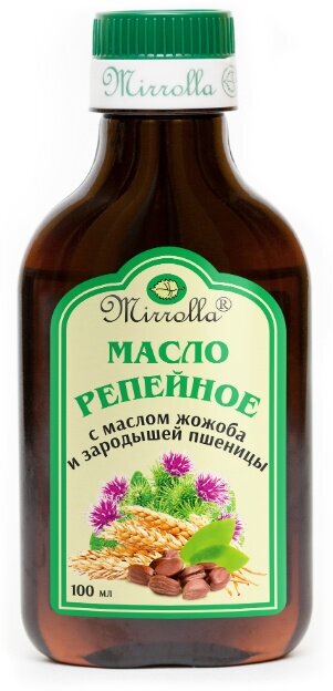 Mirrolla Репейное масло с маслом жожоба и зародышей пшеницы 100 мл 1 шт