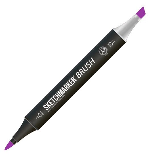 Двусторонний заправляемый маркер SKETCHMARKER Brush Pro на спиртовой основе для скетчинга, цвет: V71 Идеальная слива