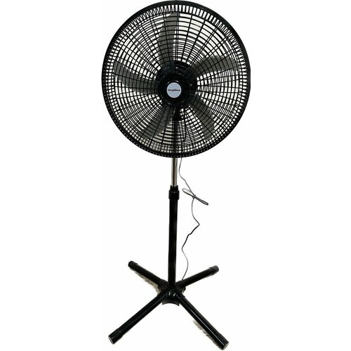 Вентилятор напольный GRANDFAR ВН-202 18дюймов 140Вт 2 в 1 полстол - 5 пластмассовых лопастей пластиковая решетка в форме паутина черный 360400₽