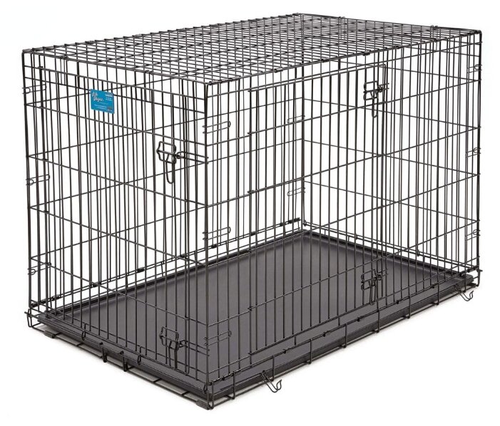 Клетка MidWest Life Stages для собак 93х59х63h см, 2 двери, черная - фотография № 1