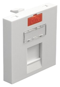 Накладка для розетки телефонной и компьютерной LK Studio LK45 RJ 45х45 мм, цвет белый - фото №1