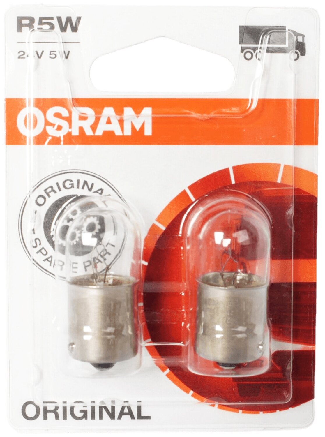 Лампа накаливания OSRAM ORIGINAL LINE R5W 24V 5W белая - фото №4