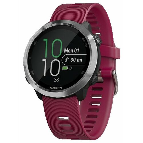 фото Умные часы garmin forerunner 645 music, серебристый/вишневый