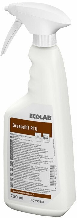 Профессиональное средство моющее бесщелочное для печей и грилей ECOLAB GREASELIFT RTU, 0,75л