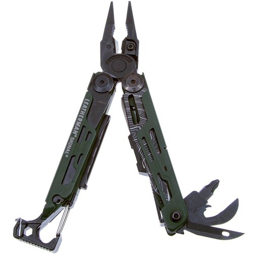 Мультитул Leatherman Signal Green Topo Nylon Black L Box, 19 инструментов мультитул leatherman super tool 300 м black 832758 с нейлоновым чехлом