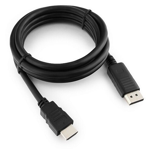 Кабель Cablexpert, DisplayPort-HDMI, 18м, 20M/19M, черный, экранированный, пакет, CC-DP-HDMI-6 16206383 кабель displayport hdmi exegate ex cc dp hdmi 1 0 20m 19m 1 0м экран ex294708rus