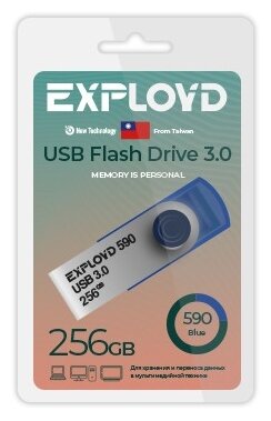 USB Flash Drive 256Gb - Exployd 590 3.0 EX-256GB-590-Blue
