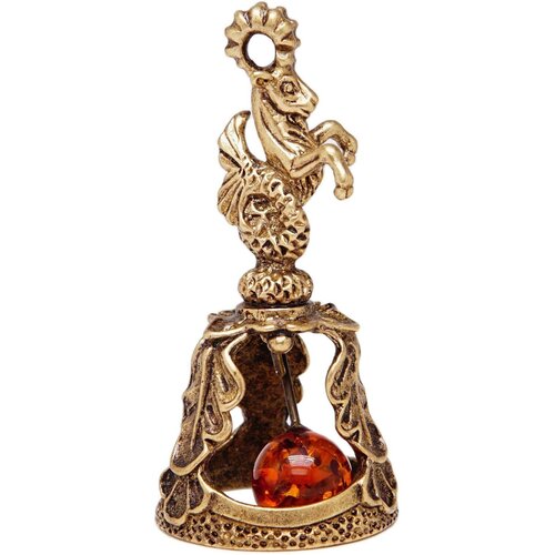 Колокольчик Знак зодиака Козерог латунь янтарь 1539 Хорошие Вещи 970₽