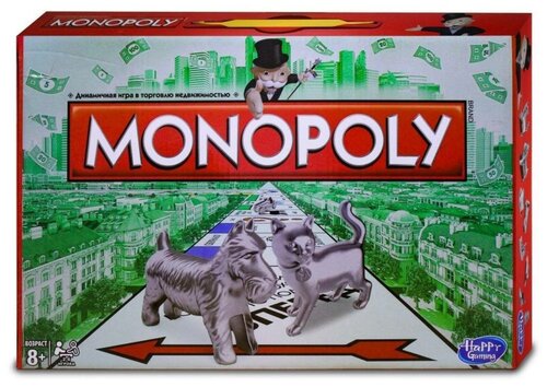 Игра настольная Монополия Классическая версия с котиком/ Настольная Игра Monopoly / Настольная игра для детей и взрослых