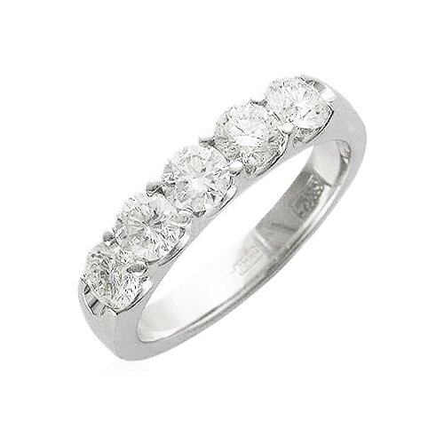 фото Эстет кольцо с 5 бриллиантами из белого золота 01к625311, размер 16.5