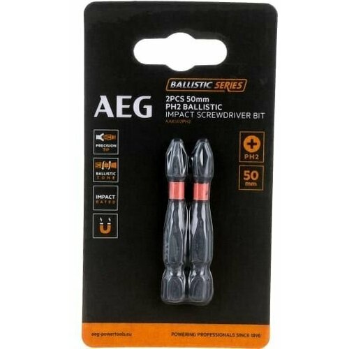 Биты Ударные AEG 2шт. Ударные PH2х50mm AAK502PH2 4932479165