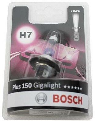 Лампа автомобильная BOSCH H7 Gigalight +150% 1987301137