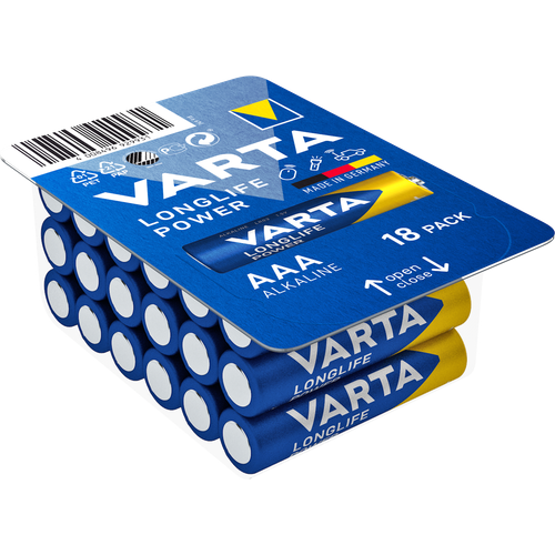 Батарейки VARTA LONGLIFE POWER ААА big box 18,18 шт, мизинчиковые