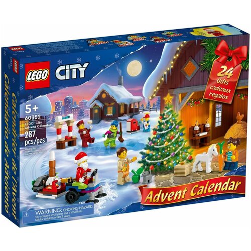 Адвент календарь LEGO City 60352 конструктор lego city 60303 адвент календарь 349 дет